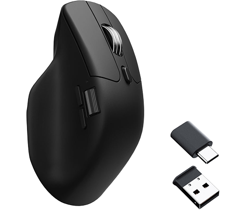 עכבר אלחוטי Keychron M6 Wireless – ממשק USB-C / USB-A ובלוטוס – 1K Polling – חיישן PixArt 3395 – מתגים שקטים – צבע שחור