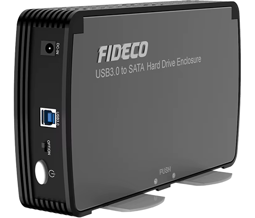 מארז חיצוני לדיסק SATA HDD – חיבור USB 3.0 מהיר – עם קירור אקטיבי וחיבור חשמל – FIDECO