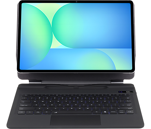 כיסוי מקלדת עברית-אנגלית לטאבלט סמסונג Galaxy Tab S10 FE Plus בצבע שחור