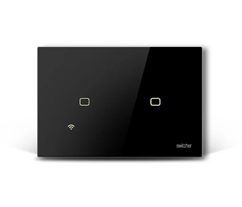 מתג חכם לתאורה – 2 הדלקות בצבע שחור לשליטה מרחוק מהנייד Switcher Light SL02