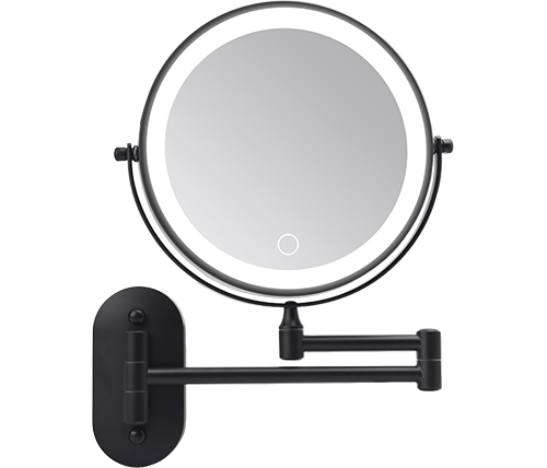 מראת איפור עם תאורת לד חכמה נטענת 8 אינץ' וזרוע טלסקופית נשלפת MIZUKI