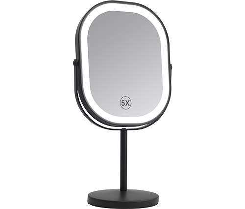 מראת איפור עם תאורת לד חכמה מגדילה X5 נטענת MIZUKI