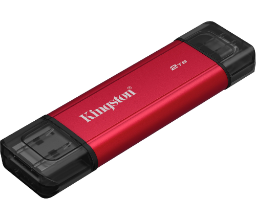 כונן SSD חיצוני Kingston Dual Portable Solid-State Drive – חיבורים Type-C ו־Type-A – ממשק USB 3.2 Gen2 – נפח 2TB