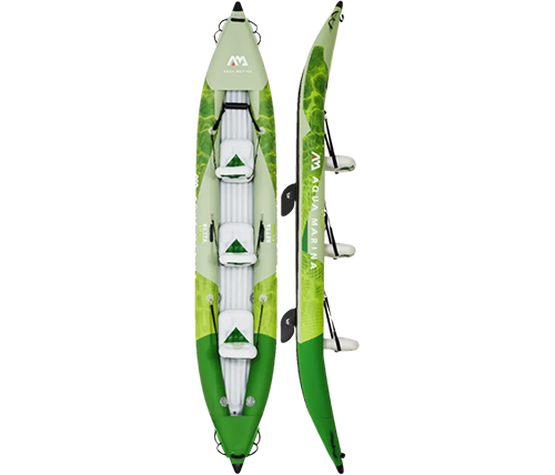 קיאק מתנפח 3 מושבים Aqua Marina Betta BE-475 בצבע ירוק – משלוח חינם