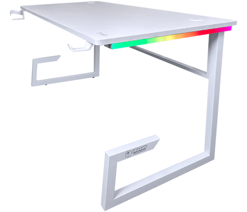 שולחן גיימינג לבן עם תאורת RGB דרגון 160 סמ Dragon TG – משלוח חינם