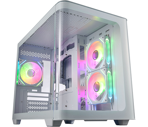 מחשב גיימינג לבן IVORY הכולל מעבד Intel Core i7-14700F זכרון 32GB כונן 2TB SSD וכ.מסך AMD Radeon RX 9070 XT 16GB