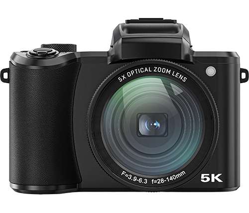 מצלמה דיגיטלית דו כיוונית 5K זום אופטי 5X עם מסך מגע IPS של 3.2 אינץ' MIZUKI DC206X