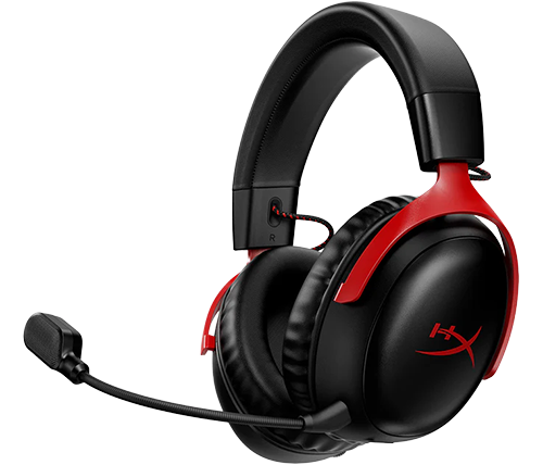 אוזניות גיימינג הייפר איקס אלחוטיות - צבע שחור ואדום - HyperX Wireless ON-EAR CLOUD III