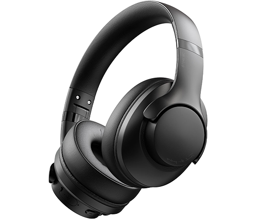 אוזניות בלוטוס אלחוטיות מבטלות רעשים מתקפלות - Fingertime On-Ear BT048NC - צבע שחור