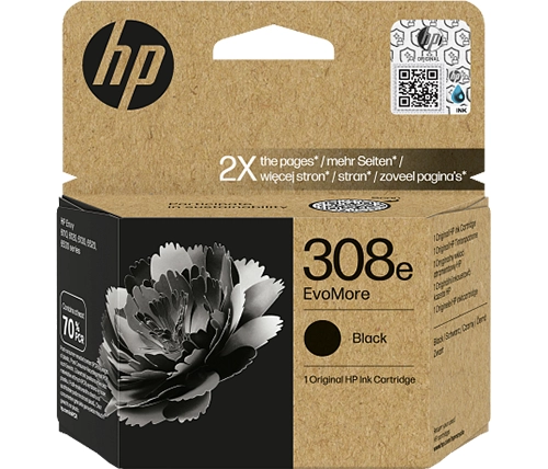 דיו למדפסת HP 308e EvoMore מקורי שחור (7FP22UE) 