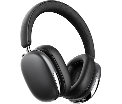 אוזניות בלוטוס אלחוטיות מבטלות רעשים מתקפלות - Fingertime On-Ear BT069NC - צבע שחור