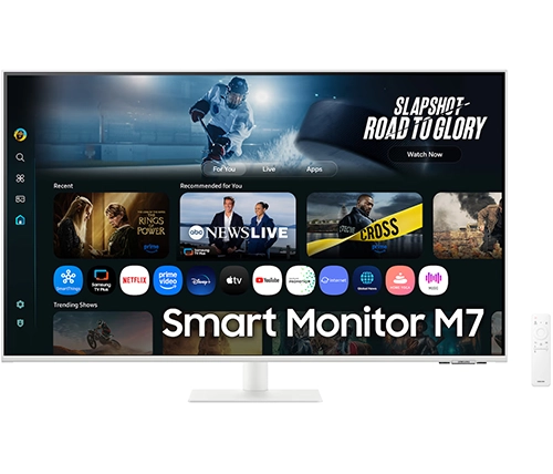 מסך מחשב חכם כולל שלט 42.5 אינץ' סמסונג לבן Samsung M7 UHD 4K S43FM701UU