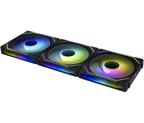 3 מאווררים למארז 12 ס''מ Lian Li UNI FAN SL-INF – צבע שחור – תאורת ARGB
