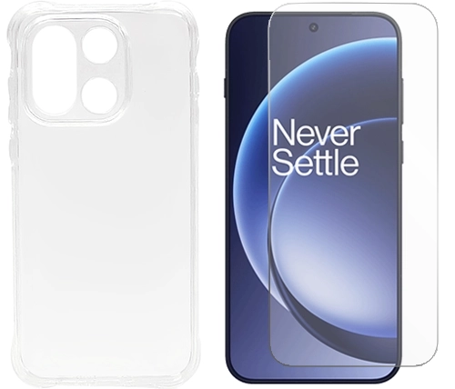 מגן לטלפון OnePlus 15 שקוף + מגן מסך