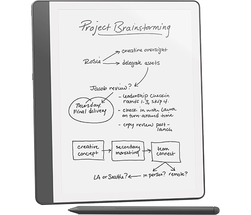 קורא ספרים אלקטרוני קינדל עם עט Kindle Scribe 16GB - צבע שחור  