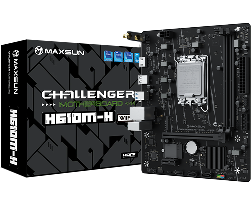 לוח אם למעבד אינטל Intel MAXSUN Challenger H610M-H WIFI 1