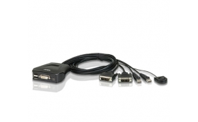 בורר 2 מחשבים Aten CS22D USB DVI KVM