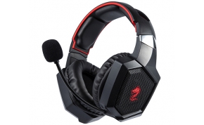 אוזניות גיימינג Dragon Combat עם מיקרופון בצבע שחור ואדום