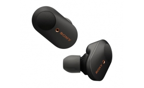 אוזניות אלחוטיות Sony WF-1000XM3 Bluetooth עם מיקרופון בצבע שחור הכוללות כיסוי טעינה אחריות היבואן הרשמי