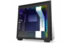 מארז מחשב NZXT H710i בצבע לבן ושחור כולל חלון צד