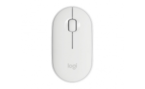 עכבר אלחוטי Logitech Pebble Wireless Mouse M350 בצבע לבן Off-White