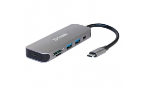 מפצל D-Link DUB-2325 הכולל USB 3.0 x2 + USB Type-C + SD + microSD