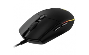 עכבר גיימינג חוטי Logitech G102 Lightsync כולל תאורת לד, בצבע שחור