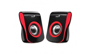 רמקולים Genius SP-Q180 2.0 בצבע שחור ואדום