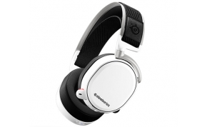 אוזניות גיימינג אלחוטיות SteelSeries Arctis Pro עם מיקרופון Bluetooth בצבע לבן