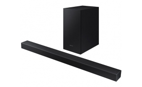 סאונד בר Samsung HW-T450 2.1ch Soundbar הכולל 2.1 ערוצים עם סאבוופר אלחוטי