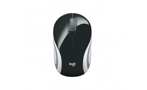 עכבר אלחוטי מיני Logitech Wireless Mini M187 בצבע שחור ולבן