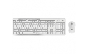 סט מקלדת ועכבר אלחוטיים Logitech Wireless Combo MK295 עברית ואנגלית, בצבע לבן