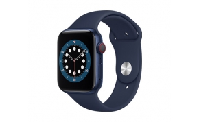 שעון חכם אפל Apple Watch Series 6 GPS + Cellular 44mm בצבע כחול עם רצועת ספורט כחולה