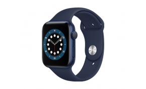 שעון חכם אפל Apple Watch Series 6 GPS 44mm בצבע כחול עם רצועת ספורט כחולה
