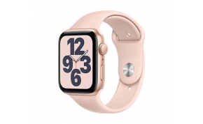 שעון חכם אפל Apple Watch SE GPS 44mm בצבע זהב עם רצועת ספורט ורוד