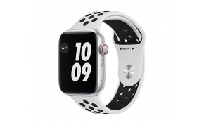 שעון חכם אפל Apple Watch Nike SE GPS + Cellular 44mm בצבע כסוף חלל עם רצועת ספורט לבנה