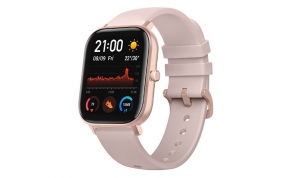 שעון חכם Amazfit GTS בצבע ורוד עם רצועה ורודה, אחריות היבואן הרשמי