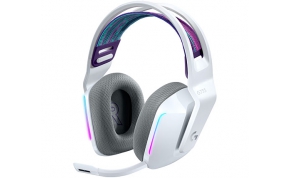 אוזניות גיימינג אלחוטיות Logitech G733 Lightspeed Wireless RGB עם מיקרופון בצבע לבן