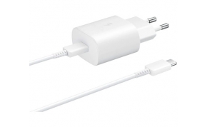 מטען קיר Samsung הכולל חיבור USB-C הספק עד כ- 25W כולל כבל USB-C ל USB-C
