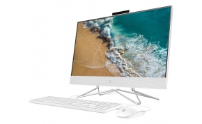 מחשב All In One HP 23.8" Intel Core i3-10100T 24-DF0101NJ 2E8G9EA בצבע לבן