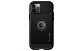 כיסוי לטלפון Spigen Rugged Armor iPhone 12/12 Pro בצבע שחור