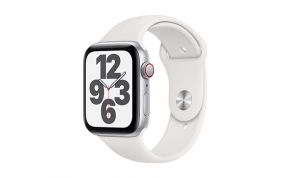 שעון חכם אפל Apple Watch SE GPS + Cellular 44mm בצבע כסוף עם רצועת ספורט לבנה