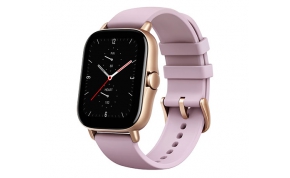 שעון Amazfit GTS 2e  בצבע זהב עם רצועה בצבע Lilac Purple אחריות היבואן הרשמי