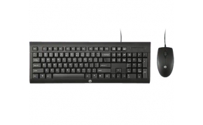 סט מקלדת ועכבר חוטיים HP C2500 עברית ואנגלית
