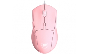עכבר גיימינג חוטי Cougar Minos XT Gaming Mouse בצבע ורוד כולל תאורת לד