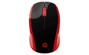 עכבר אלחוטי HP Wireless Mouse 200 בצבע שחור ואדום