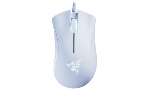 עכבר גיימינג חוטי Razer DeathAdder Essential בצבע לבן, כולל תאורת לד