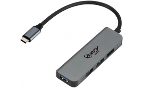 מפצל USB Ivory Connect IVC-HUB-C-AX4 1
