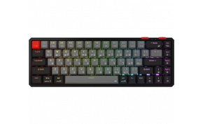 מקלדת מכנית בלוטוס אלחוטית - בצבע שחור עברית/אנגלית Ivory Gaming GX968BT-B Red Switch