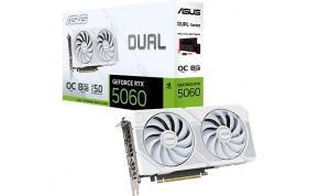 כרטיסי מסך ASUS Dual GeForce RTX 5060 White OC Edition 8GB GDDR7 1